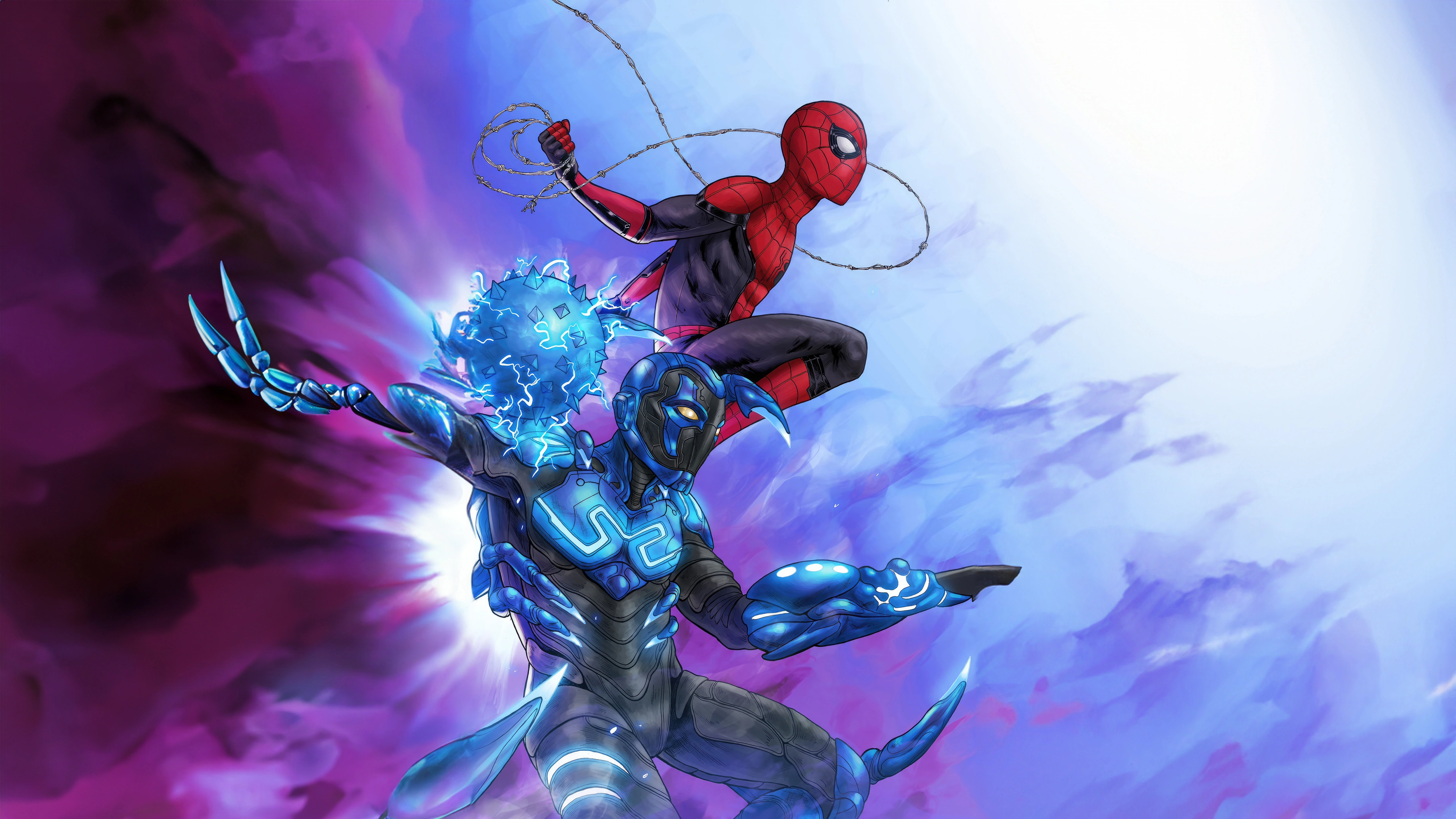 spider man meets blue beetle db.jpg