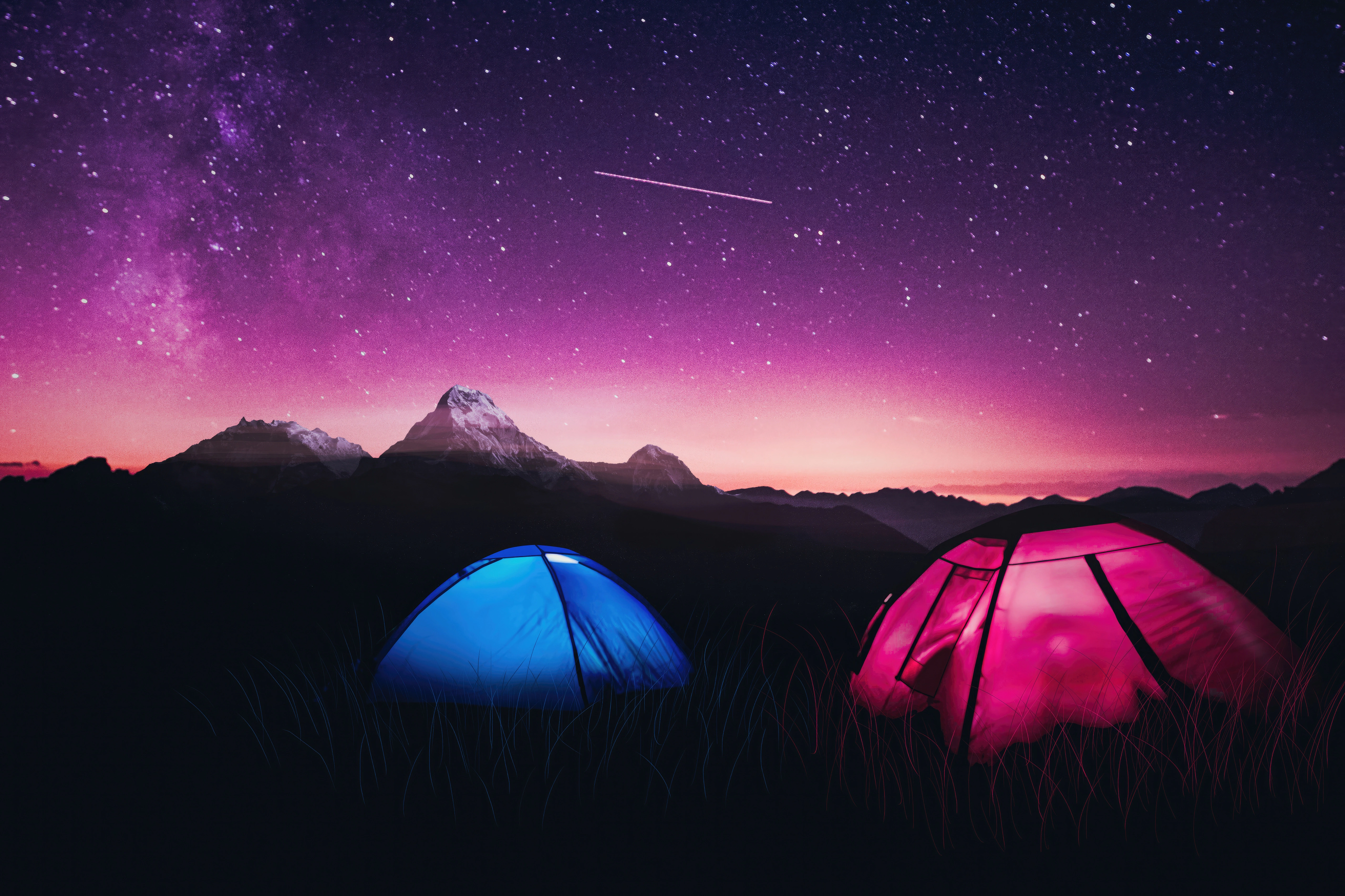 starry haven dome tents tourists and a purple sky at night 34.jpg