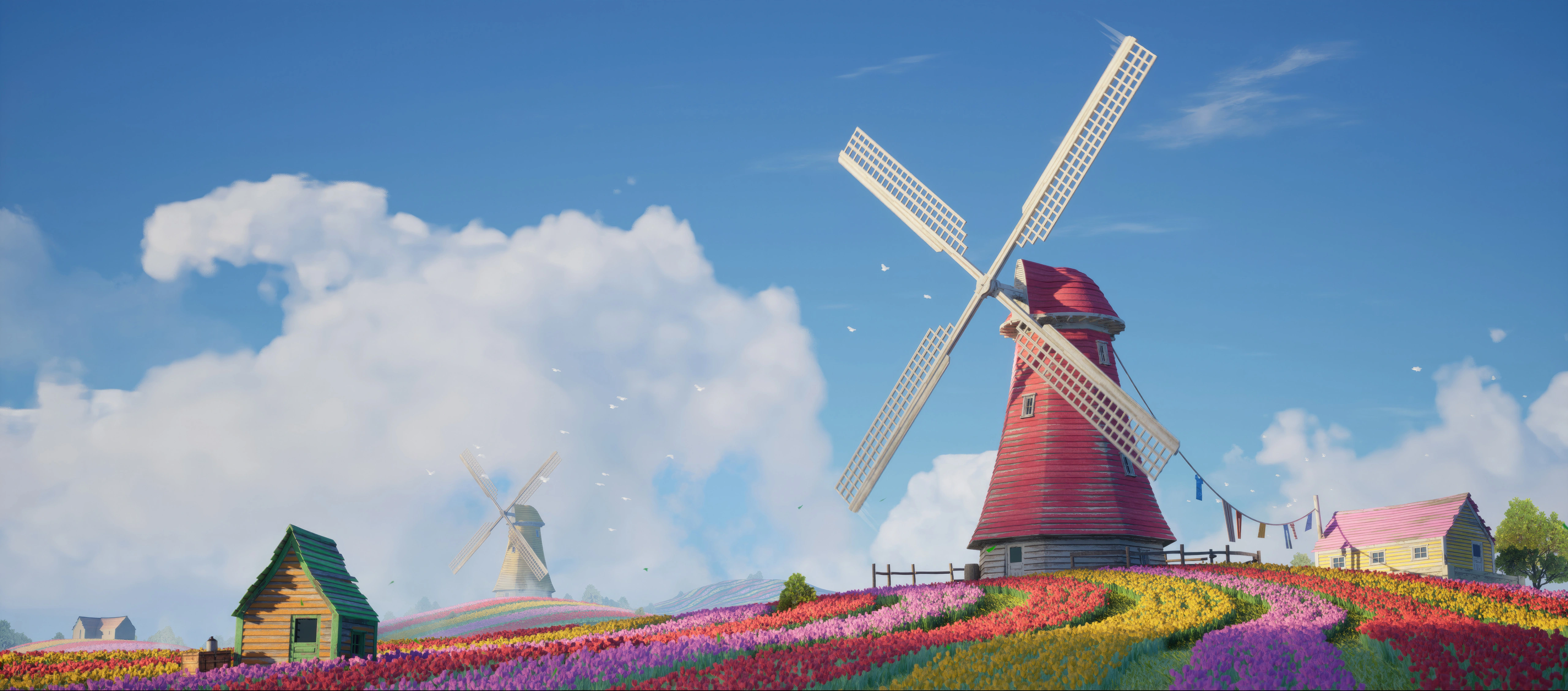 windmill tulips field 5k qx.jpg