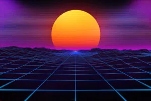 cyberpunk sunset grid mountains 4k jg.jpg